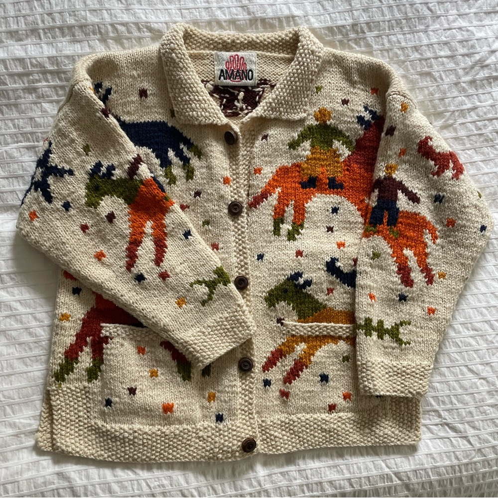 Vintage Amano handmade wool sweater